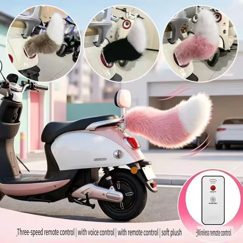 Remote Control Electric Wagging Fox Tail for Car Scooter Plush Tail Faux Fur Cars Rear Decoration Electric Moving Tail Accessory
Remote Control Electric Wagging Fox Tail for Car Scooter Plush Tail Faux Fur Cars Rear Decoration Electric Moving Tail Accessory