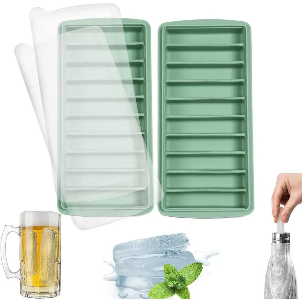 Silicone Ice Cube Tray with Lid, Long Narrow Sticks, Reusable, Flexible, Easy Release, Ideal for Sports Bottles, Juice, Cocktail
Silicone Ice Cube Tray with Lid, Long Narrow Sticks, Reusable, Flexible, Easy Release, Ideal for Sports Bottles, Juice, Cocktail