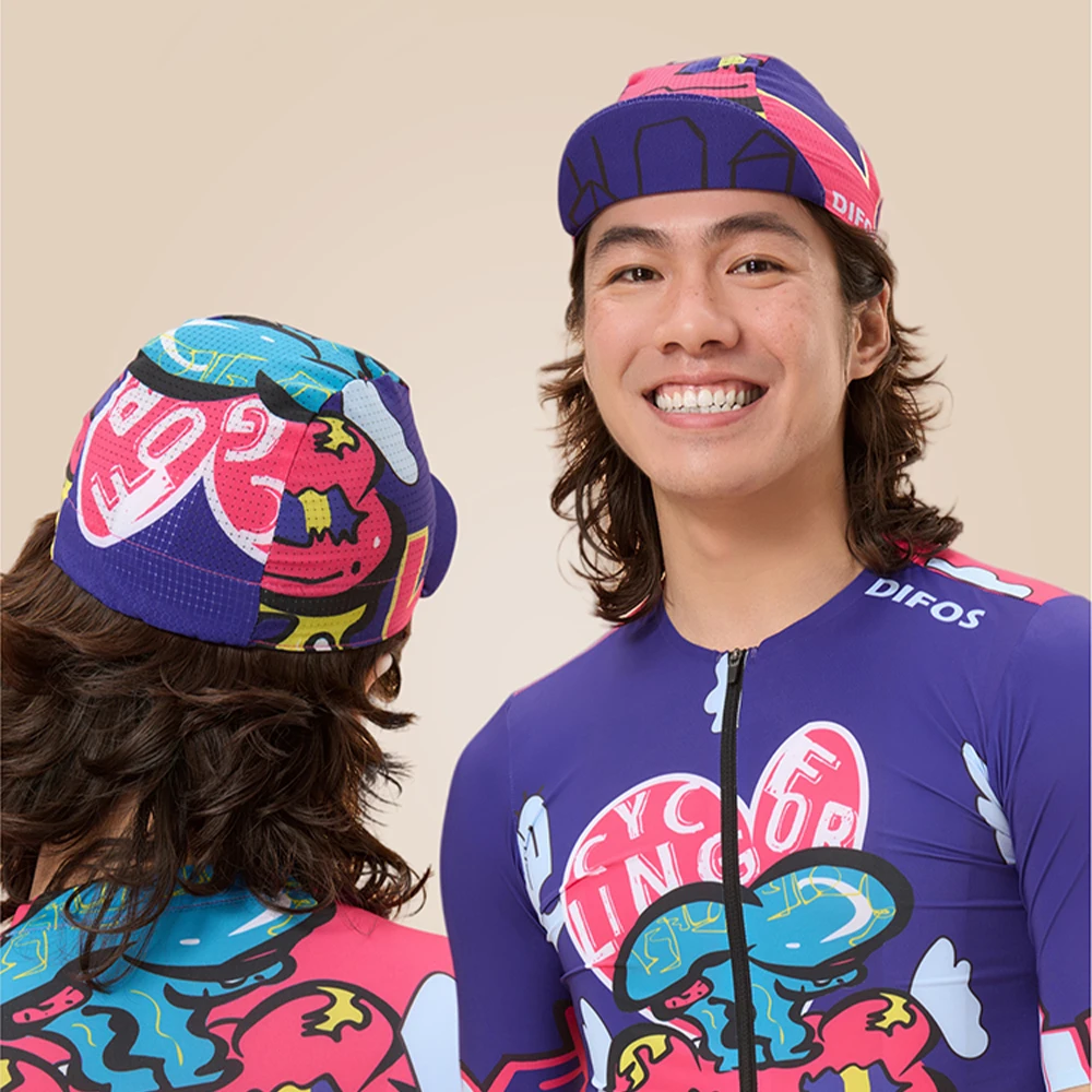DIFOS Colorful Printed Cycling Cap Fashionable Women Men Running Bike Cap Adjustable Summer Breathable Sweat Wicking Bicycle Hat
DIFOS Colorful Printed Cycling Cap Fashionable Women Men Running Bike Cap Adjustable Summer Breathable Sweat Wicking Bicycle Hat