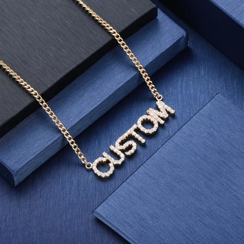 Custom 9mm Letters Name Adjustable Necklaces Zircon Pendant With Letters Numbers Cuban Chain Crystal Jewelry Necklace For Women
Custom 9mm Letters Name Adjustable Necklaces Zircon Pendant With Letters Numbers Cuban Chain Crystal Jewelry Necklace For Women