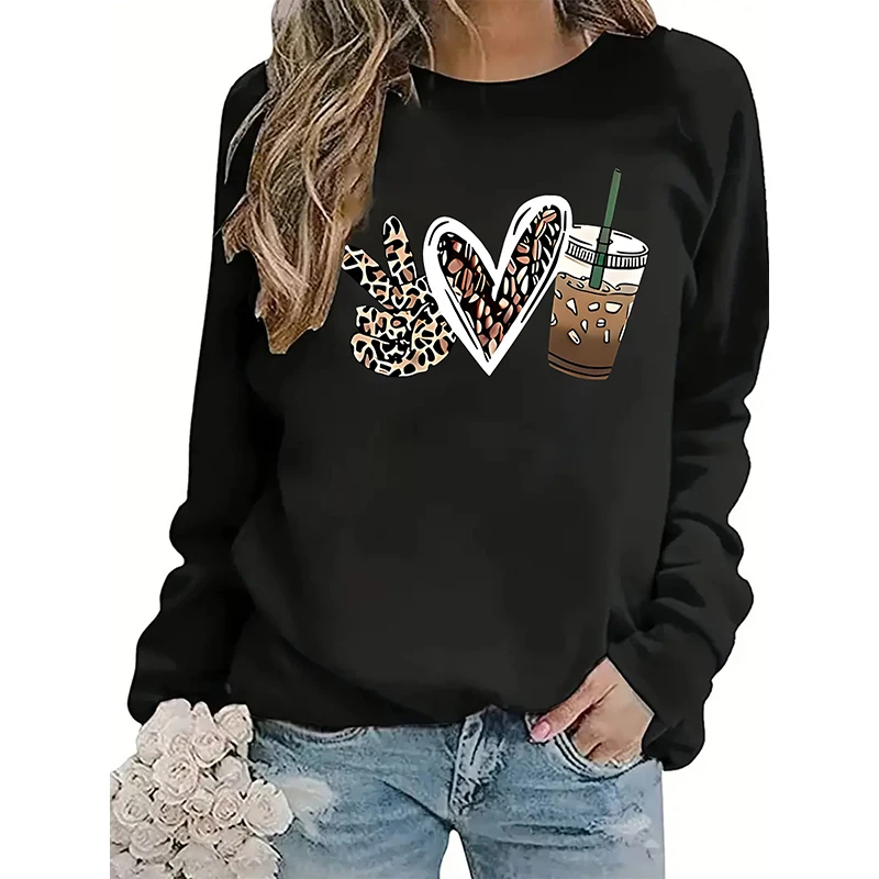 Women Sweatshirt Autumn Printed Round Neck Long Sleeve Ladies Tops Fashion Sweatshirt Female Clothing
Women Sweatshirt Autumn Printed Round Neck Long Sleeve Ladies Tops Fashion Sweatshirt Female Clothing