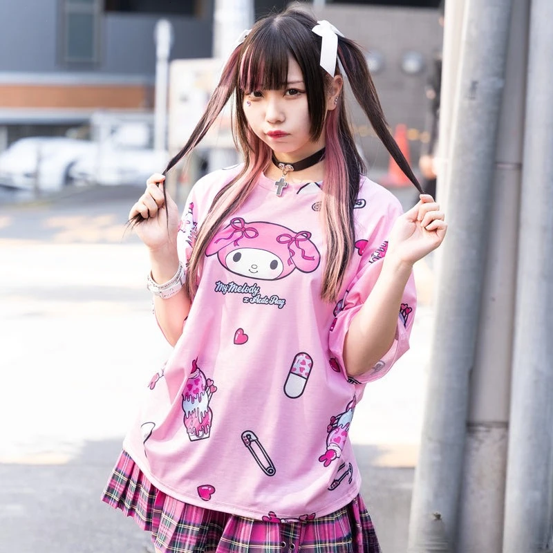 Latest Sanrio My Melody Trendy Fashion Printed T-shirt Adult Loose Plus Size Harajuku Style Short Sleeve Kids Casual Kawaii Top
Latest Sanrio My Melody Trendy Fashion Printed T-shirt Adult Loose Plus Size Harajuku Style Short Sleeve Kids Casual Kawaii Top