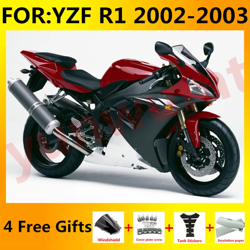 NEW ABS Motorcycle Injection mold full Fairing Kit fit For YZF R1 2002 2003 YFZ-R1 02 03 Bodywork Fairings kits set red black
NEW ABS Motorcycle Injection mold full Fairing Kit fit For YZF R1 2002 2003 YFZ-R1 02 03 Bodywork Fairings kits set red black
