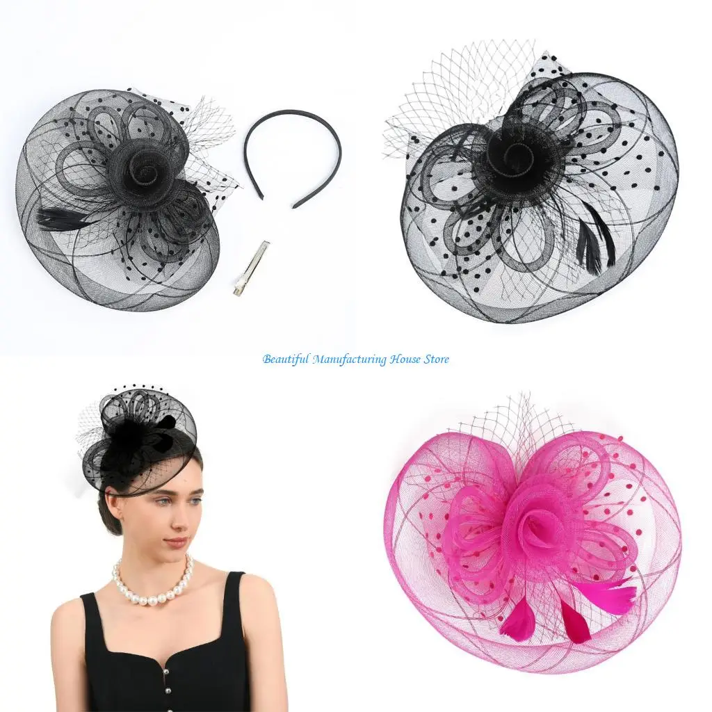 E56A Feathered Fascinator Hat Headwear For Women Special Event and Bachelorette Party
E56A Feathered Fascinator Hat Headwear For Women Special Event and Bachelorette Party