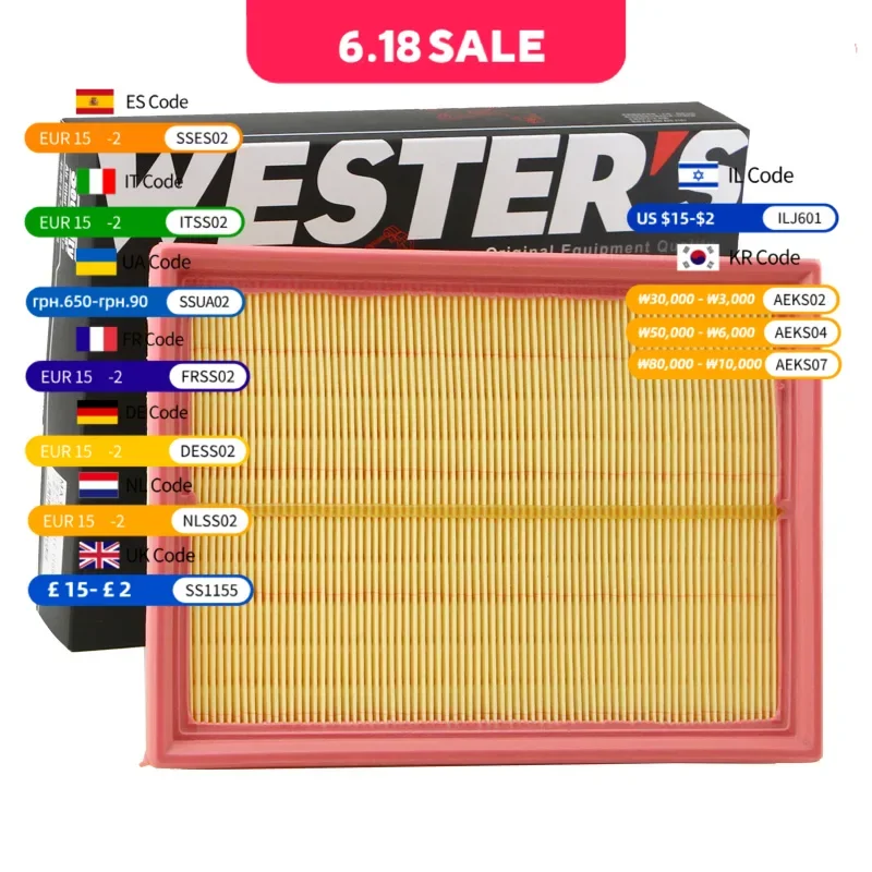 WESTGUARD MA9261 Air Filter For DFAC Fengxing Lingzhi 1.5L 1.6L WULING 24512521 MANN C26004 MAHLE LX4739 BOSCH 0986AF2433
WESTGUARD MA9261 Air Filter For DFAC Fengxing Lingzhi 1.5L 1.6L WULING 24512521 MANN C26004 MAHLE LX4739 BOSCH 0986AF2433