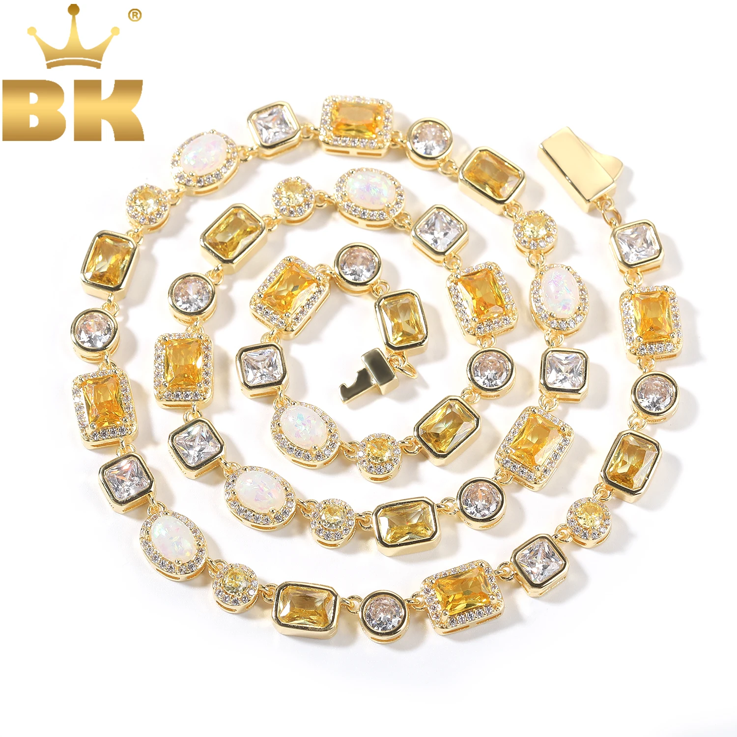 THE BLING KING 8mm Yellow Gem Chain White Opal Necklace Iced Out AAAAA Cubic Zirconia Bracelet For Men Women Hiphop Jewelry
THE BLING KING 8mm Yellow Gem Chain White Opal Necklace Iced Out AAAAA Cubic Zirconia Bracelet For Men Women Hiphop Jewelry
