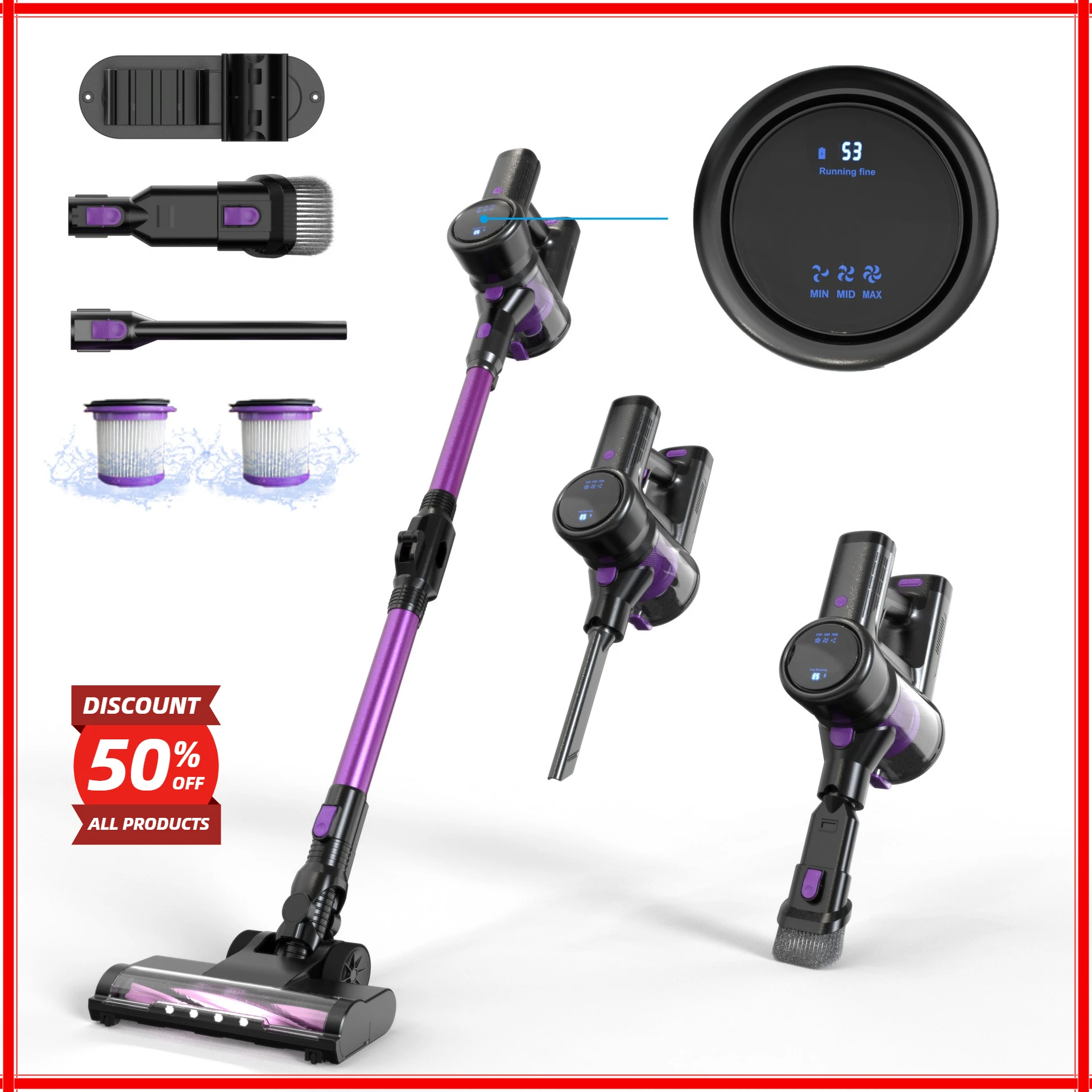 Household Wireless High Suction and High-power Carpet Vacuum Cleaner, Handheld and Vertical Brushless Vacuum Cleaner
Household Wireless High Suction and High-power Carpet Vacuum Cleaner, Handheld and Vertical Brushless Vacuum Cleaner