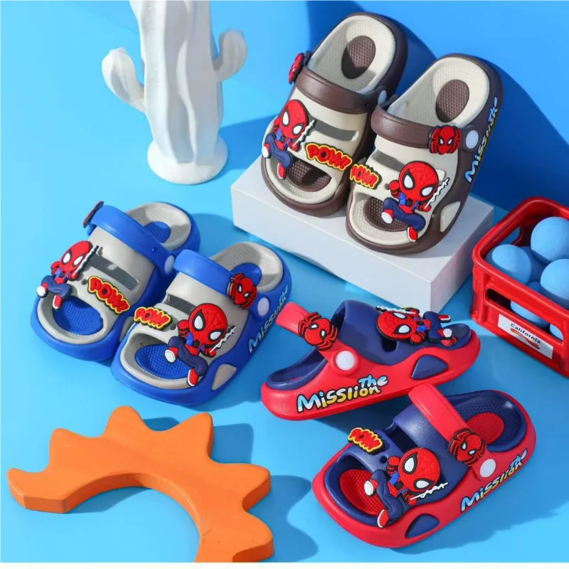 Детские повседневные тапочки, уличная пляжная летняя обувь из ЭВА с рисунком Человека-паука для мальчиков, нескользящая обувь синего цвета цвета хаки, размер 18-35
Детские повседневные тапочки, уличная пляжная летняя обувь из ЭВА с рисунком Человека-паука для мальчиков, нескользящая обувь синего цвета цвета хаки, размер 18-35