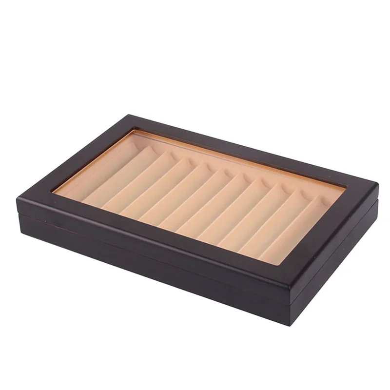 1 Piece 12 Grid Wooden Pen Display Case Transparent Window Pen Box-Collection Organizer Ebony
1 Piece 12 Grid Wooden Pen Display Case Transparent Window Pen Box-Collection Organizer Ebony