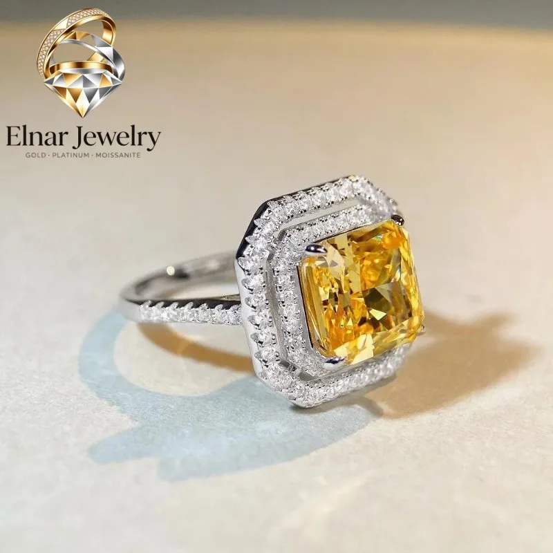 Ювелирные изделия Elnar: Роскошное женское кольцо из цельной платины PT950 с желтым бриллиантом 5 карат, квадратной огранки, полностью инкрустированное бриллиантами, кольцо с бриллиантом огранки Райдейн
Ювелирные изделия Elnar: Роскошное женское кольцо из цельной платины PT950 с желтым бриллиантом 5 карат, квадратной огранки, полностью инкрустированное бриллиантами, кольцо с бриллиантом огранки Райдейн