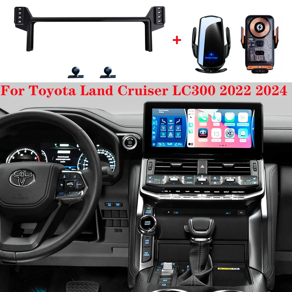 Car Phone Holder for Toyota Land Cruiser LC300 2022-2024 Multimedia Screen Fixed Holder Dock 15W66W Fast Wireless Charging Stand
Car Phone Holder for Toyota Land Cruiser LC300 2022-2024 Multimedia Screen Fixed Holder Dock 15W66W Fast Wireless Charging Stand