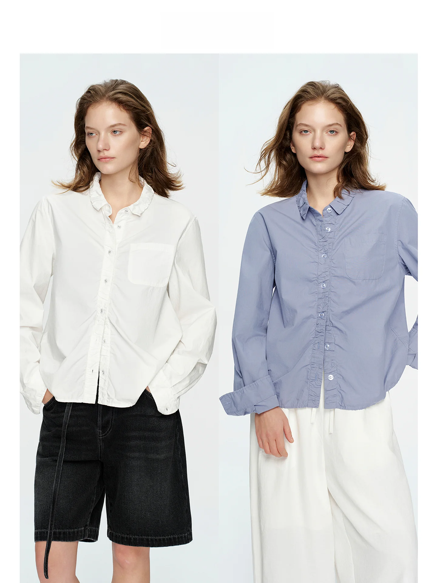 EREMIN High Thread Count Cotton Long Sleeve Shirt Pleated Design Stand Collar 3D Deconstructed Women's Casual Shirt
EREMIN High Thread Count Cotton Long Sleeve Shirt Pleated Design Stand Collar 3D Deconstructed Women's Casual Shirt