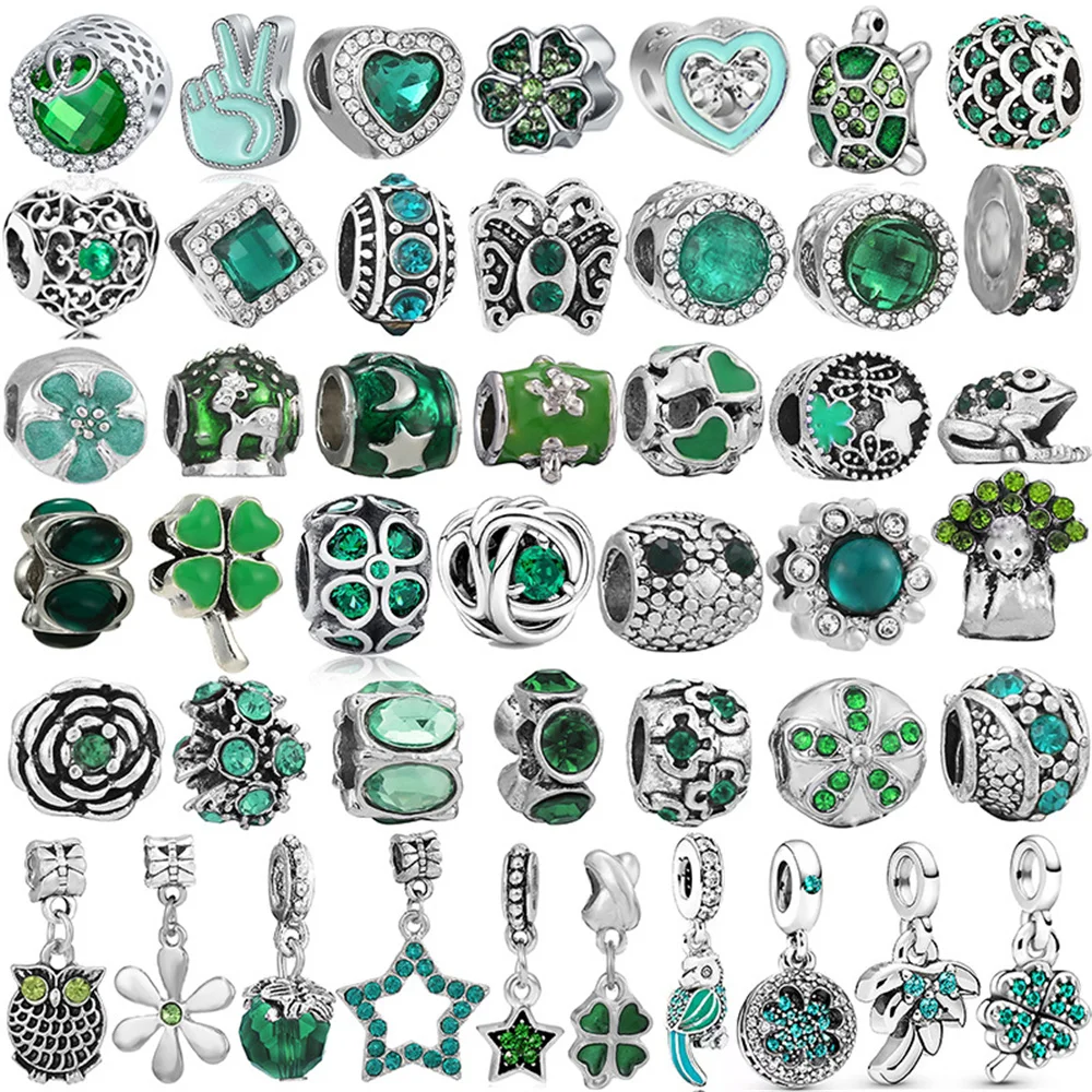 Green Diamond Pendant Silver plated Charm Beads Bracelet Necklace Women DIY Jewelry Accessorie
Green Diamond Pendant Silver plated Charm Beads Bracelet Necklace Women DIY Jewelry Accessorie