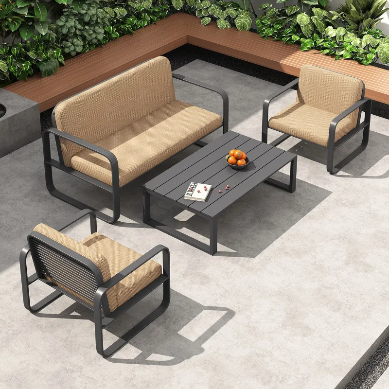 Outdoor waterproof rattan aluminum alloy sofa set casual table and chair set set
Outdoor waterproof rattan aluminum alloy sofa set casual table and chair set set