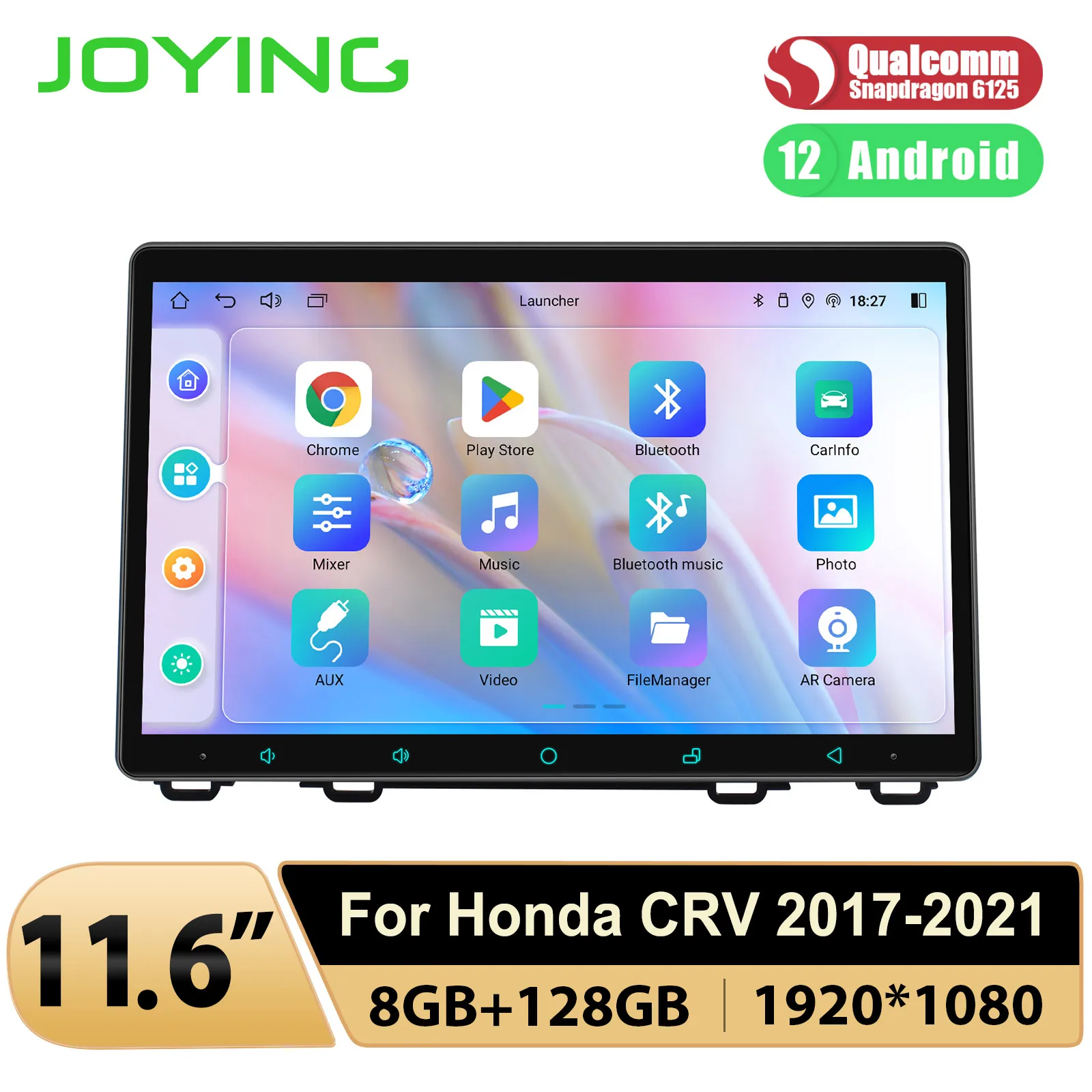 New Developed 11.6"Android 12 Car Radio Stereo Head Unit For Honda CRV 2017-2021 With Qualcomm Snapdragon High-end Processor
New Developed 11.6"Android 12 Car Radio Stereo Head Unit For Honda CRV 2017-2021 With Qualcomm Snapdragon High-end Processor