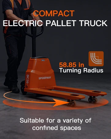DC20 Electric Pallet Jack, 4400 lbs Capacity, Orange, 48-inch Fork Length, Fully Electric Powered with Battery and Charger
DC20 Electric Pallet Jack, 4400 lbs Capacity, Orange, 48-inch Fork Length, Fully Electric Powered with Battery and Charger