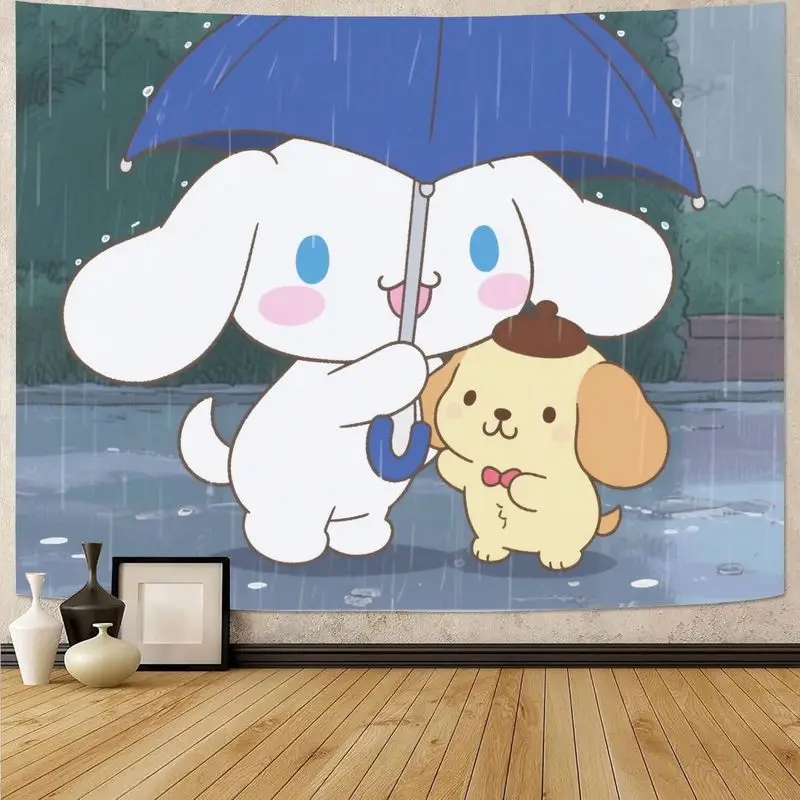 1 шт. Sanrio Cinnamoroll Pompompurin Kawaii гобелен, зонтик дождливого дня, настенное искусство, милый аниме-декор для спальни, гостиной, общежития,
1 шт. Sanrio Cinnamoroll Pompompurin Kawaii гобелен, зонтик дождливого дня, настенное искусство, милый аниме-декор для спальни, гостиной, общежития,