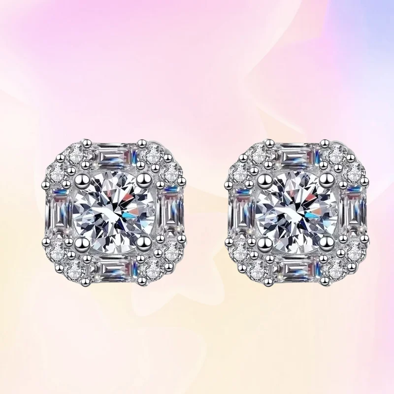 Quality PT950 Platinum Earrings 1.47Carat Moissanite D Color Sparkling Diamond Stud Earrings for Women Wedding Square JewelryVal
Quality PT950 Platinum Earrings 1.47Carat Moissanite D Color Sparkling Diamond Stud Earrings for Women Wedding Square JewelryVal