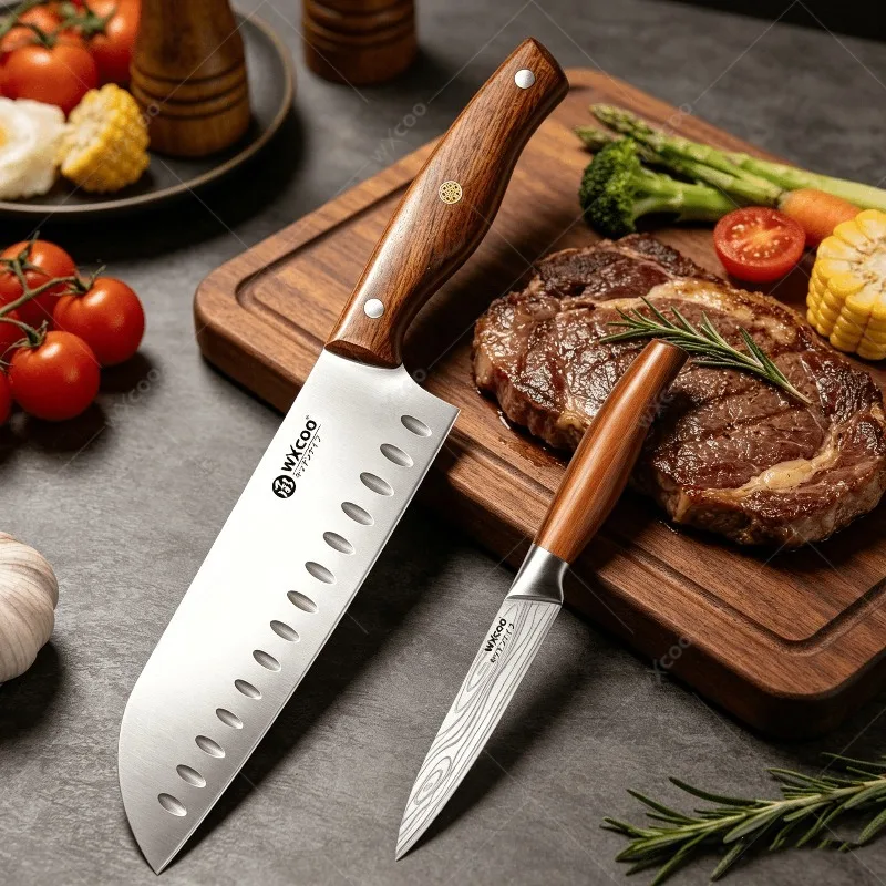 WXCOO Stainless Steel Santoku Knife Professional Fish Knives Kitchen Chef Knife Salmon Slicer Barbecue Knife for Kitchen Tools
WXCOO Stainless Steel Santoku Knife Professional Fish Knives Kitchen Chef Knife Salmon Slicer Barbecue Knife for Kitchen Tools