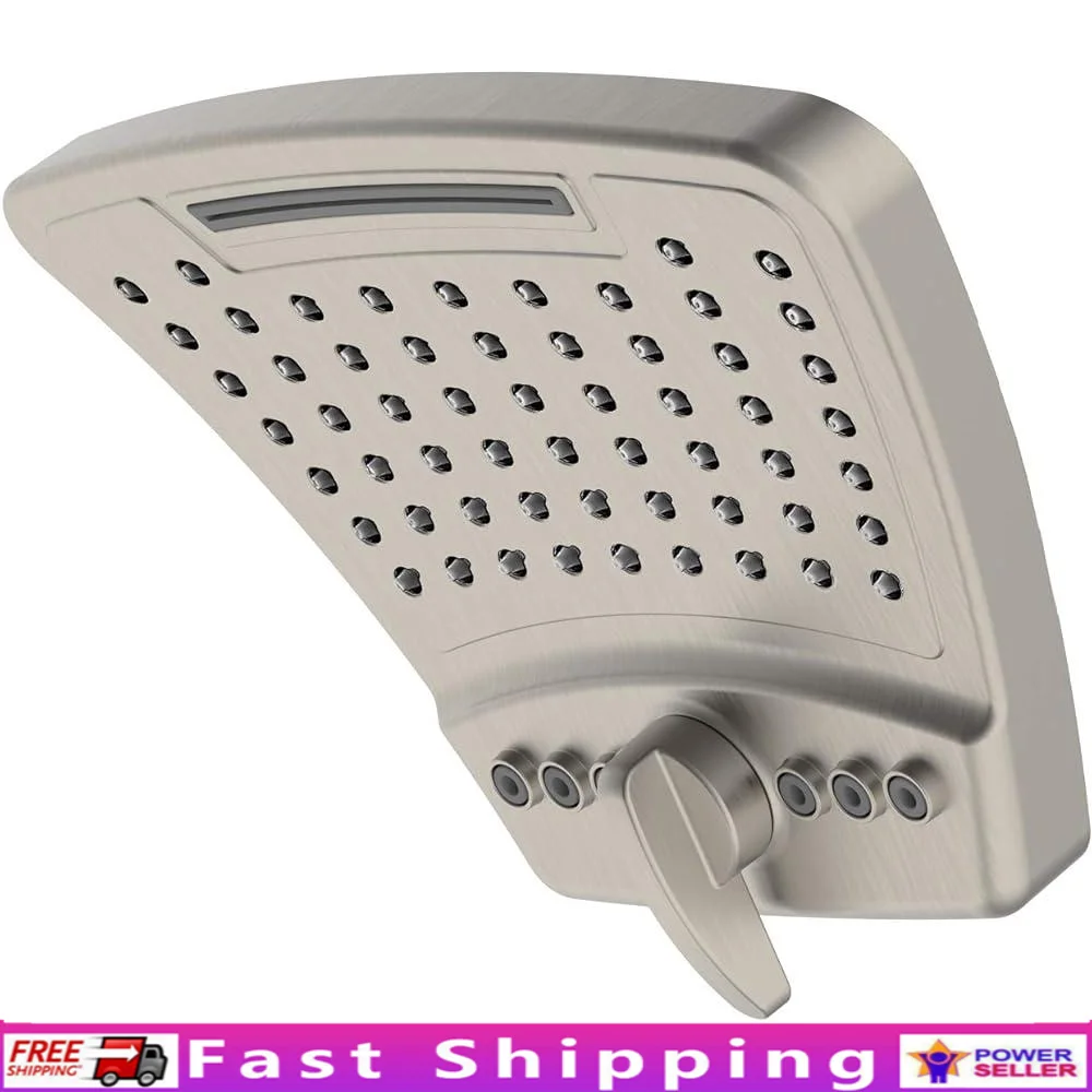 PowerShot Curved 3-Pattern Showerhead Air-Infused Rainfall Waterfall Modern Round Bathroom Shower Replacement 8 Inch Nickel
PowerShot Curved 3-Pattern Showerhead Air-Infused Rainfall Waterfall Modern Round Bathroom Shower Replacement 8 Inch Nickel