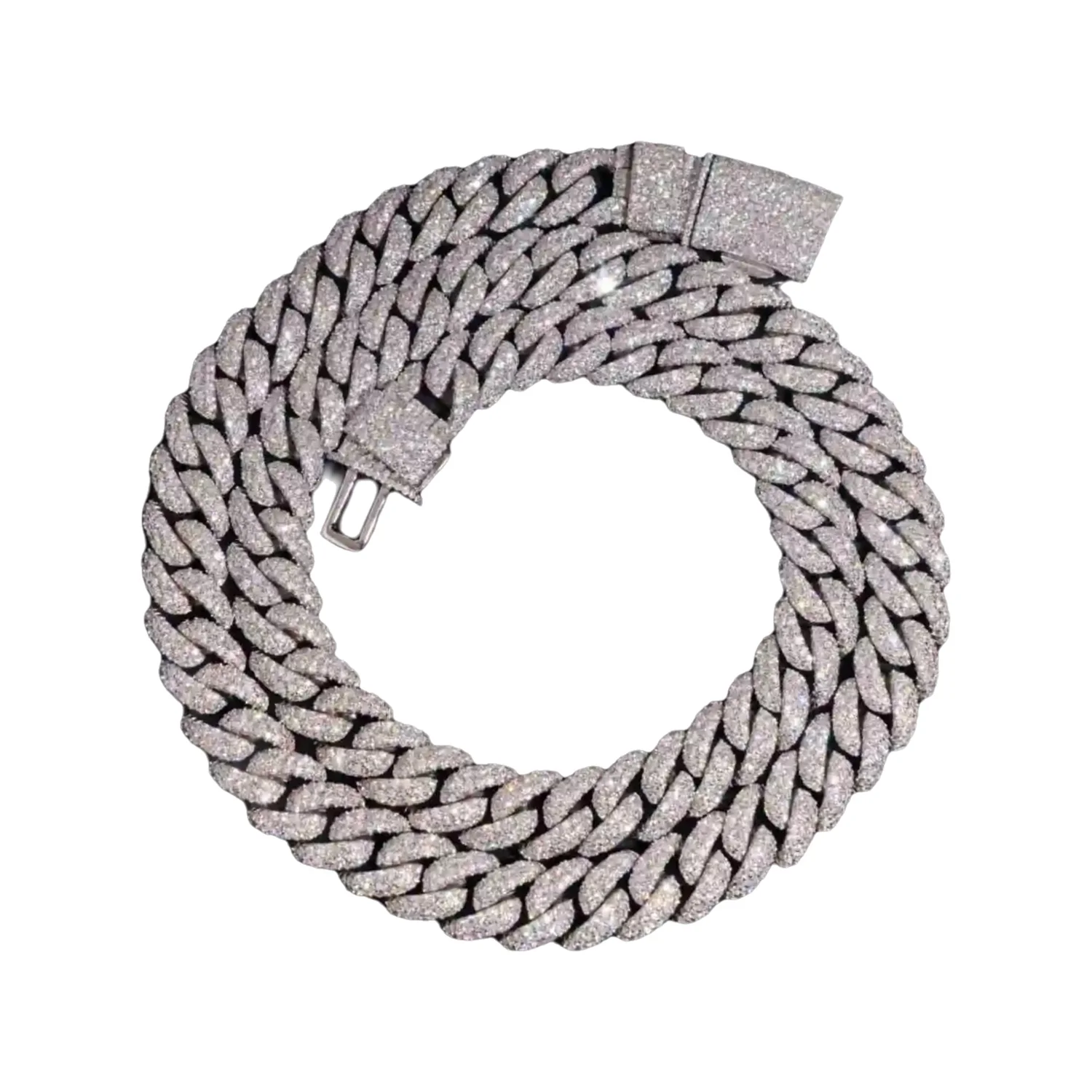 Hot Sale Hip Hop Style Iced Out 12mm Mosaic Set 925 Silver Moissanite Cuban Link Chain Necklace
Hot Sale Hip Hop Style Iced Out 12mm Mosaic Set 925 Silver Moissanite Cuban Link Chain Necklace