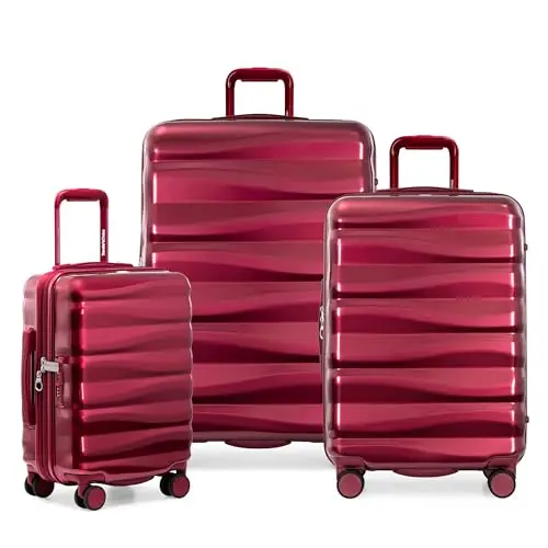Traveler's Choice Edinburgh II Hardside Spinner Luggage, TSA Lock, Red, 3 Piece Set (21/25/29)
Traveler's Choice Edinburgh II Hardside Spinner Luggage, TSA Lock, Red, 3 Piece Set (21/25/29)