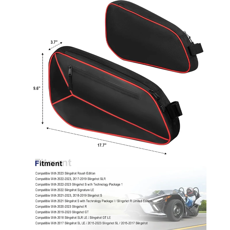 UTV Side Door Bag Waterproof With Zipper Anti-scratch Tool Bags Accessories For Polaris Slingshot SL S LE SLR GT 2015-2023
UTV Side Door Bag Waterproof With Zipper Anti-scratch Tool Bags Accessories For Polaris Slingshot SL S LE SLR GT 2015-2023