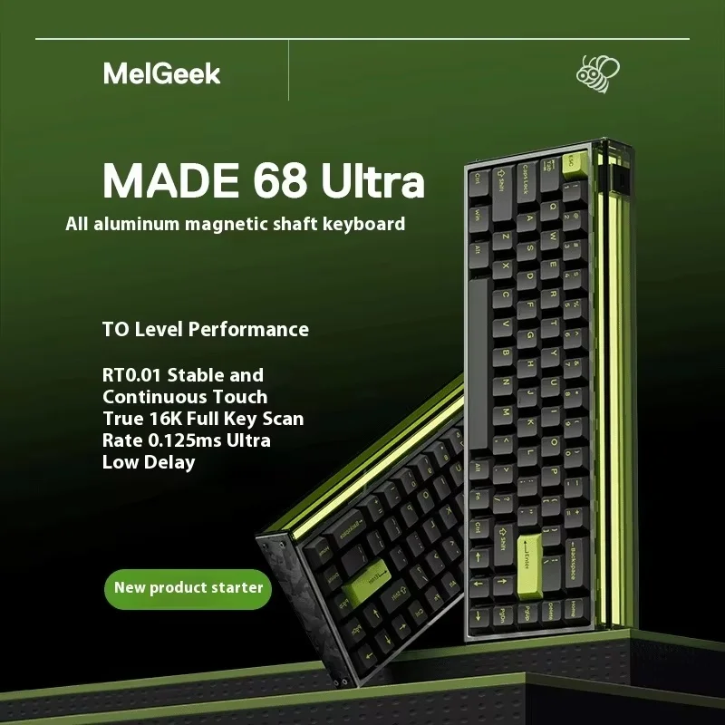 MelGeek MADE68 Ultra Gaming Mechanical Keyboard Aluminum Magnetic Switch Customized 0.01RT Dual 8k Rate 0.125ms Latency Laptop
MelGeek MADE68 Ultra Gaming Mechanical Keyboard Aluminum Magnetic Switch Customized 0.01RT Dual 8k Rate 0.125ms Latency Laptop