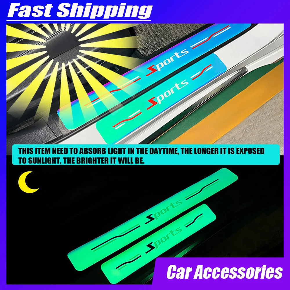 4 шт., защитные наклейки на пороги автомобиля 
4 шт., защитные наклейки на пороги автомобиля