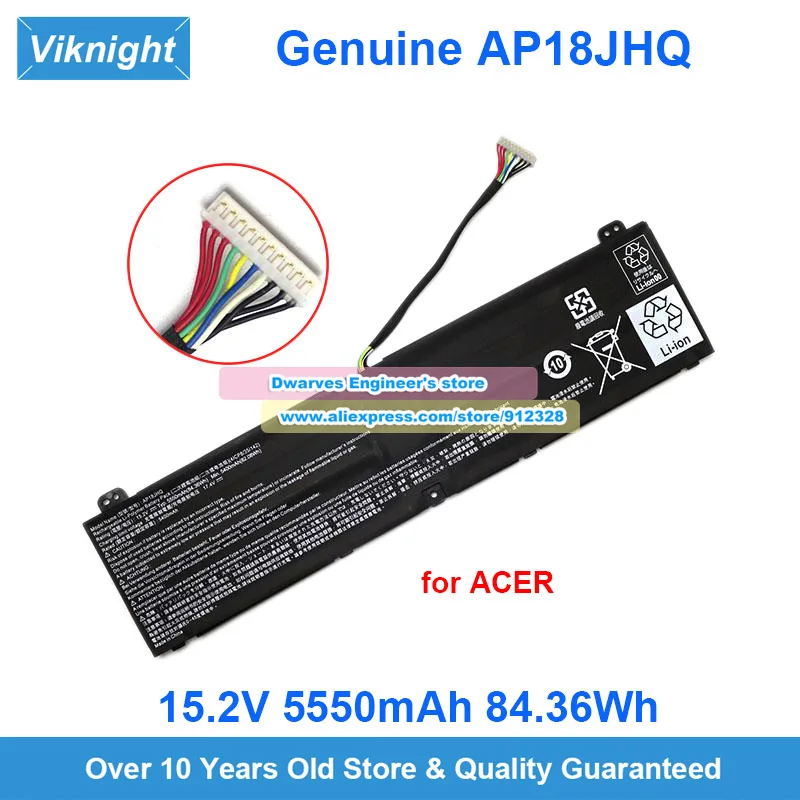 Оригинальный аккумулятор AP18JHQ 15,2 В, 5550 мАч, 84,36 Втч для Acer ConceptD 7 CN715-71 Ezel CC715-71 Predator Triton 500 PT515-51 PT515-52
Оригинальный аккумулятор AP18JHQ 15,2 В, 5550 мАч, 84,36 Втч для Acer ConceptD 7 CN715-71 Ezel CC715-71 Predator Triton 500 PT515-51 PT515-52