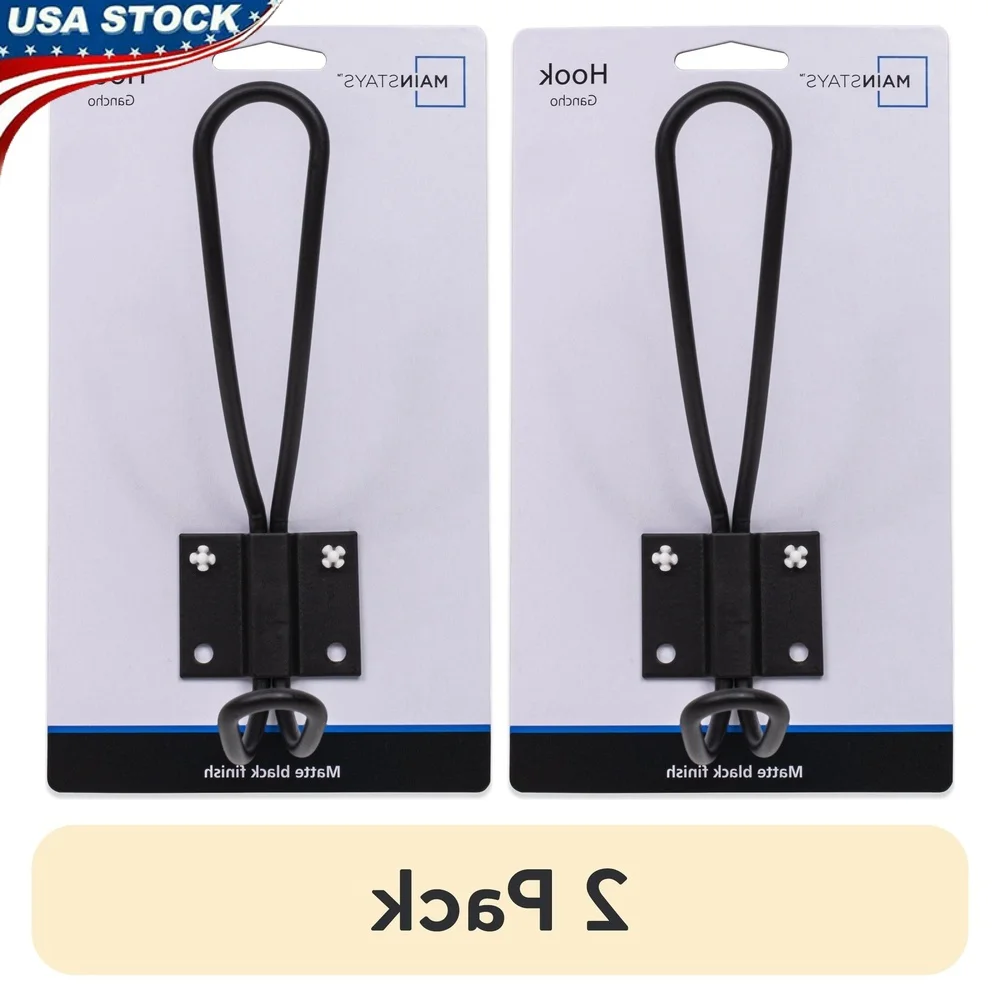 2 Pack Rustic Wall Mounted Coat Hat Hooks Metal Wire Double Hook Matte Black Finish Easy Installation Rust Resistant
2 Pack Rustic Wall Mounted Coat Hat Hooks Metal Wire Double Hook Matte Black Finish Easy Installation Rust Resistant