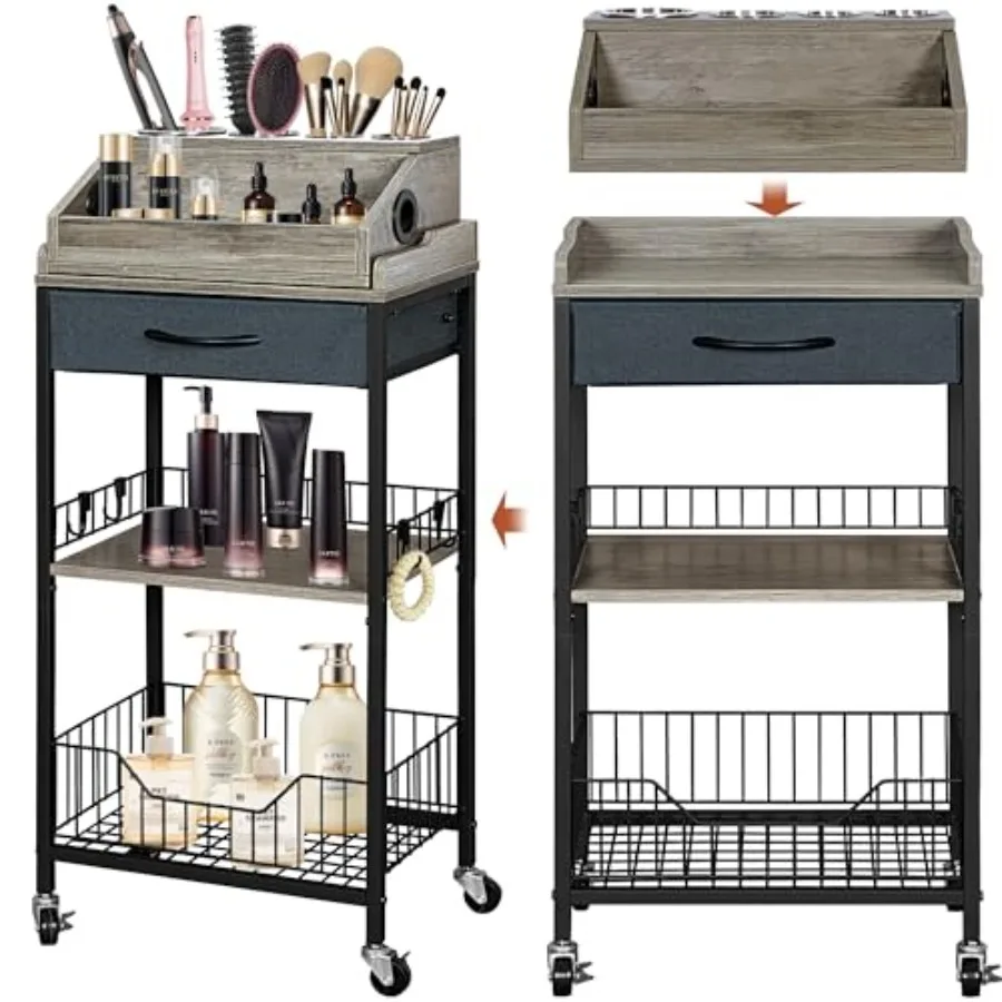 Makeup Organizer Cart Large 2-in-1 Beauty Organizer with Wheels and Hair Tool Holder Makeup Stand with Drawer Vanity Storage Co
Makeup Organizer Cart Large 2-in-1 Beauty Organizer with Wheels and Hair Tool Holder Makeup Stand with Drawer Vanity Storage Co