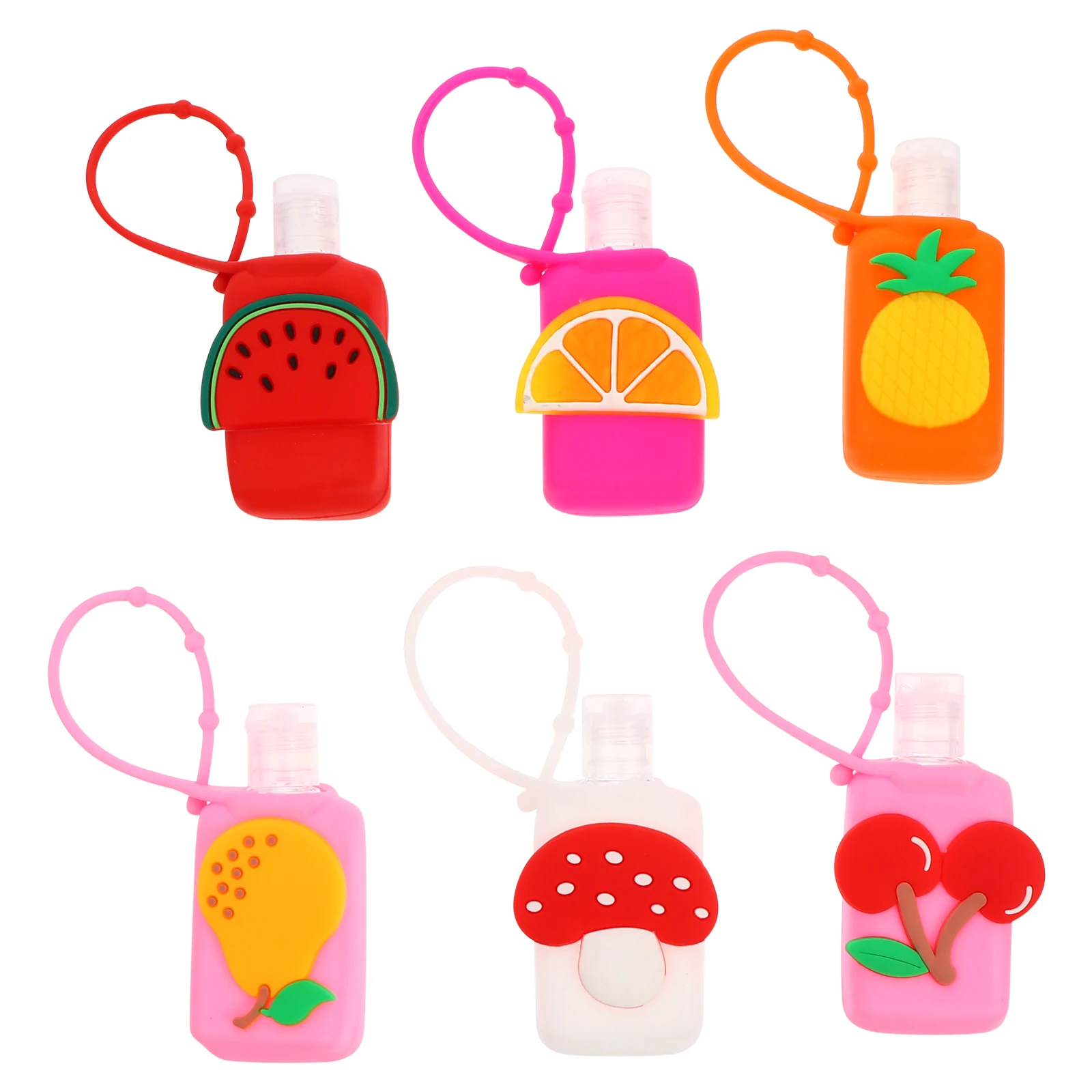 6 Sets Fruit Shaped Hand Bottles Silicone Covers Plastic Cream Containers Bathroom Lotion Bottle Holders Adjustable
6 Sets Fruit Shaped Hand Bottles Silicone Covers Plastic Cream Containers Bathroom Lotion Bottle Holders Adjustable