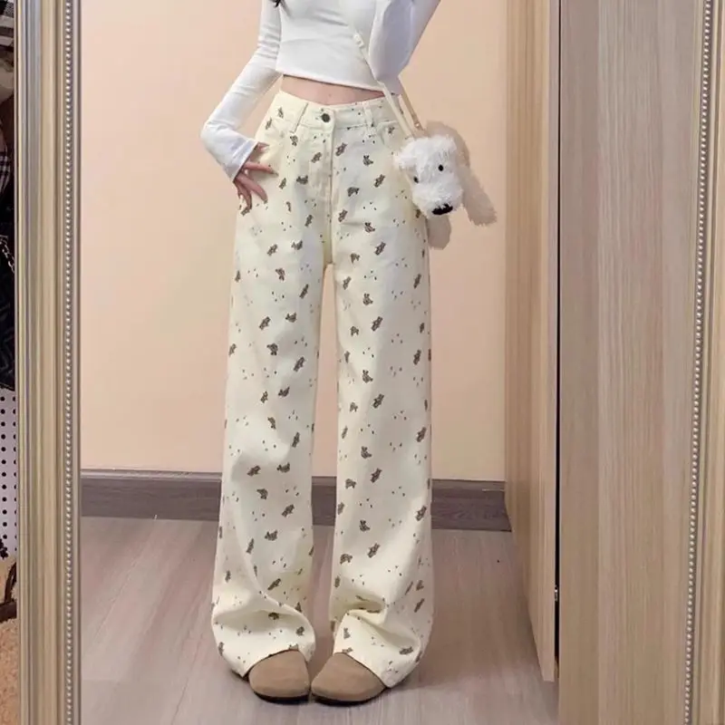 Wide Leg Straight Cut Denim Jeans High Waist Taller Lengthened Pants Autumn Winter Spring Seasonal Women's Fashion Casual Wear
Wide Leg Straight Cut Denim Jeans High Waist Taller Lengthened Pants Autumn Winter Spring Seasonal Women's Fashion Casual Wear