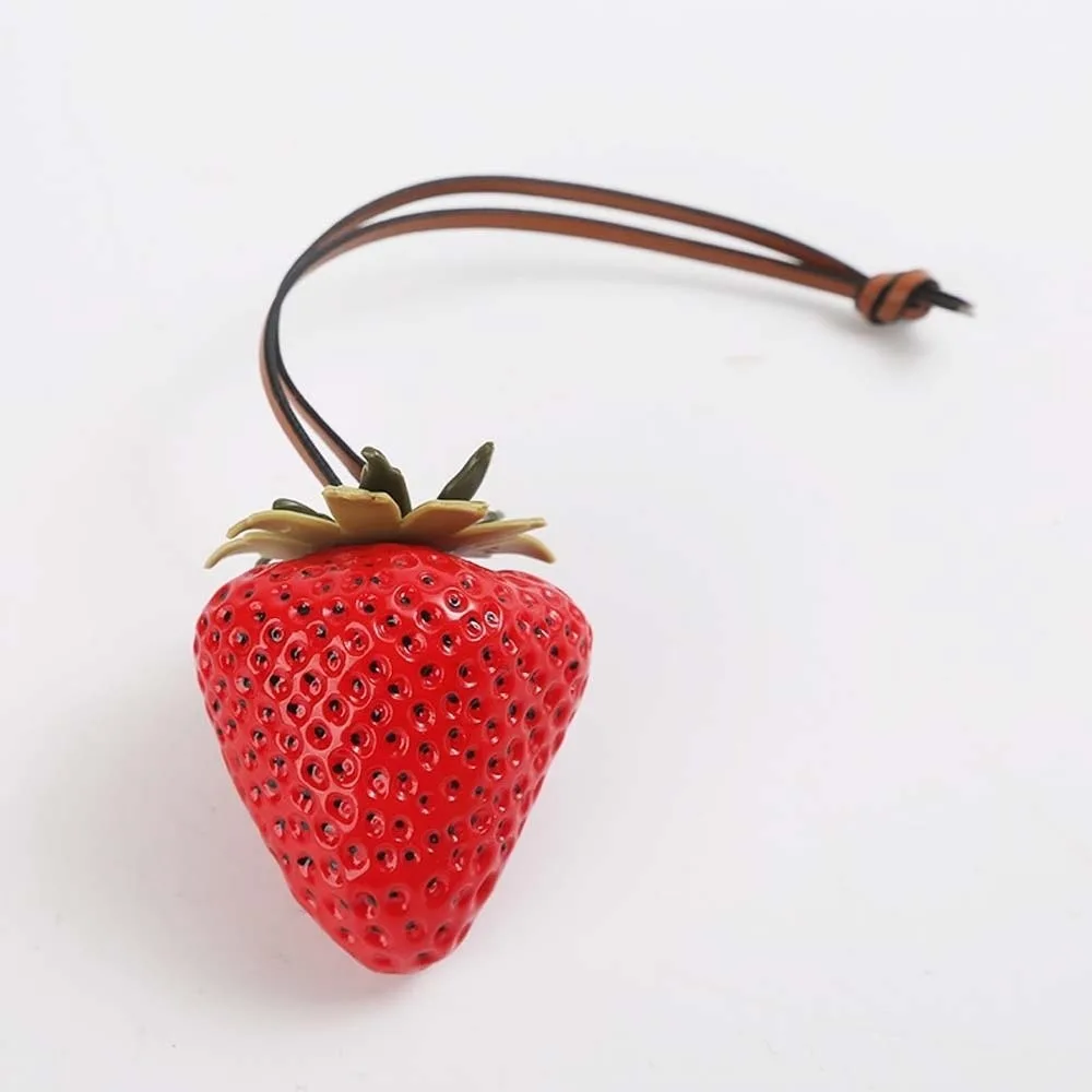 Bag Accessories Waterproof Strawberry Key Ring 3D Alloy Versatile Bag Charm Handmade Vivid Red Resin Fruit Pendant Girls
Bag Accessories Waterproof Strawberry Key Ring 3D Alloy Versatile Bag Charm Handmade Vivid Red Resin Fruit Pendant Girls