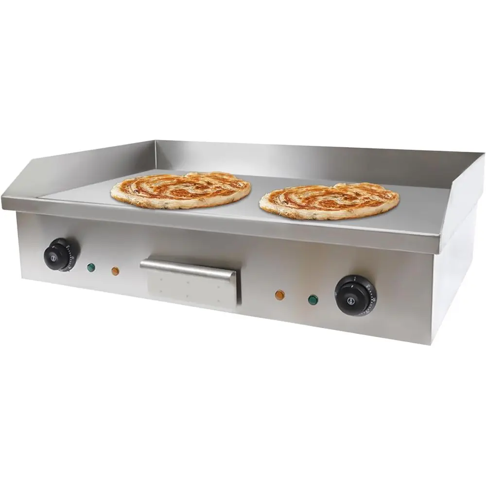 29 Inch Commercial Electric Griddle, 110V 4400W Double Control Electric Griddle Cooktop lat Top Grill StainlSteel Non-Stick Grid
29 Inch Commercial Electric Griddle, 110V 4400W Double Control Electric Griddle Cooktop lat Top Grill StainlSteel Non-Stick Grid