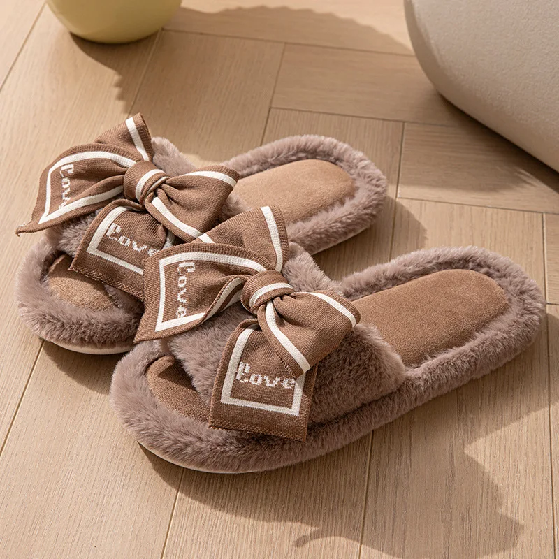 Casual Fluffy Slippers Women House Flats Fashion Winter Bowknot Love Designer Shoes Ladies Home Plush Platform Slippers Footwear
Casual Fluffy Slippers Women House Flats Fashion Winter Bowknot Love Designer Shoes Ladies Home Plush Platform Slippers Footwear