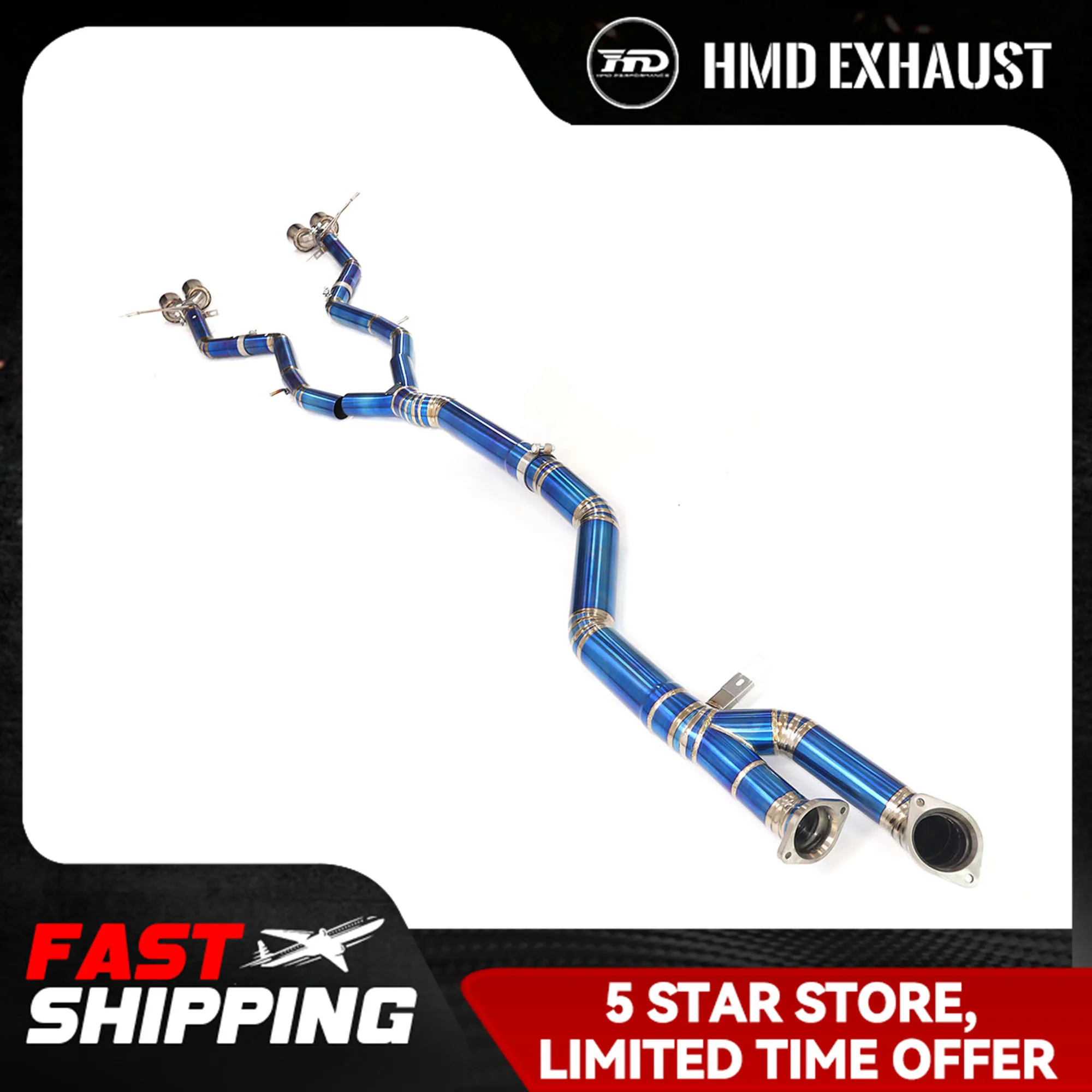  HMD Titanium Alloy Exhaust System High Flow Performance Catback For BMW M3 M4 G8X Without Muffler And Valve Wth Tips
HMD Titanium Alloy Exhaust System High Flow Performance Catback For BMW M3 M4 G8X Without Muffler And Valve Wth Tips