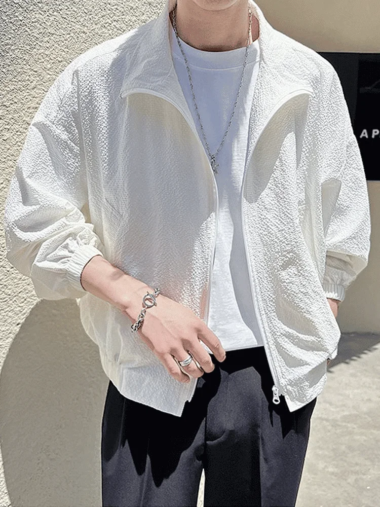 Outdoor Thin Sun Protection Jacket Stand Collar Zipper Closure Long Sleeve Loose Fit Men's Fashion Summer White Neat Style Hi...
Outdoor Thin Sun Protection Jacket Stand Collar Zipper Closure Long Sleeve Loose Fit Men's Fashion Summer White Neat Style Hi...