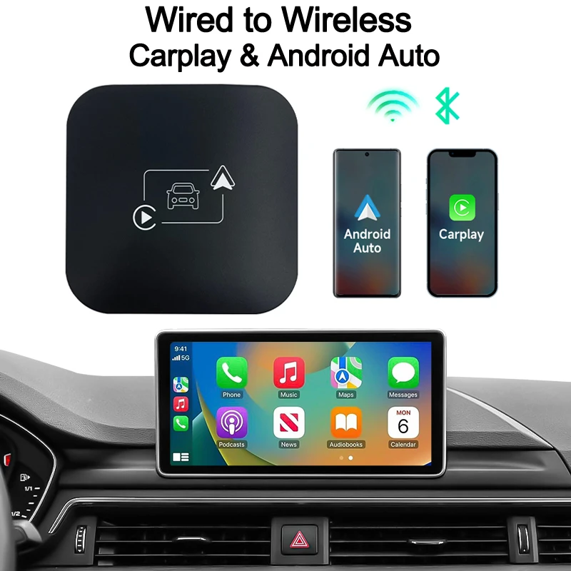 NEW 2in1 Wired to Wireless Carplay & Android Auto AI Box Universal For Hyundai KIA Suzuki Chevrolet Audi Mercedes VW SKODA Opel
NEW 2in1 Wired to Wireless Carplay & Android Auto AI Box Universal For Hyundai KIA Suzuki Chevrolet Audi Mercedes VW SKODA Opel