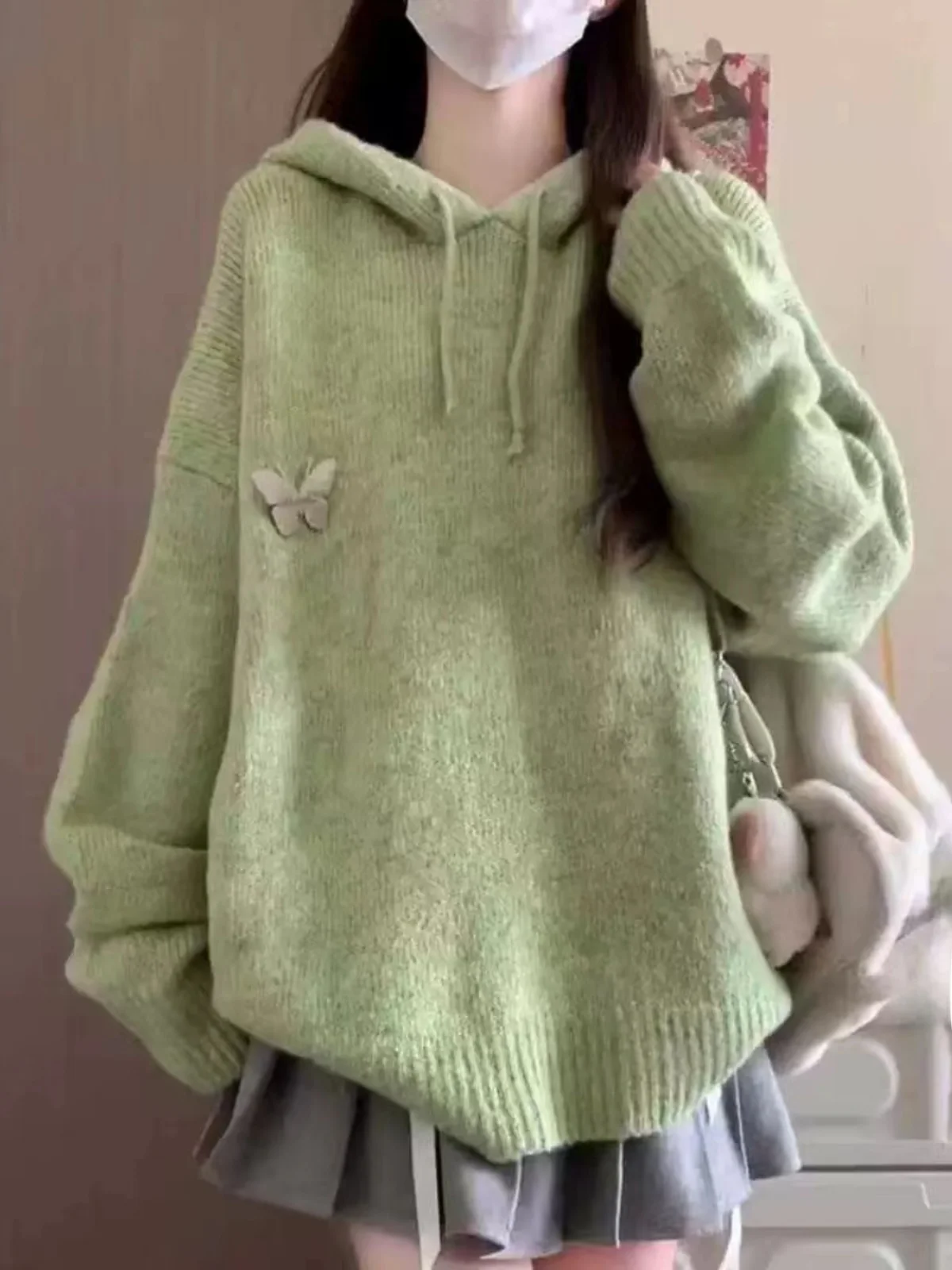 Laid-back Style Hoodie Sweater And Pleated Skirt Set Women's Loose Green Knitwear Two-piece Autumn Winter Fashion Ensemble
Laid-back Style Hoodie Sweater And Pleated Skirt Set Women's Loose Green Knitwear Two-piece Autumn Winter Fashion Ensemble