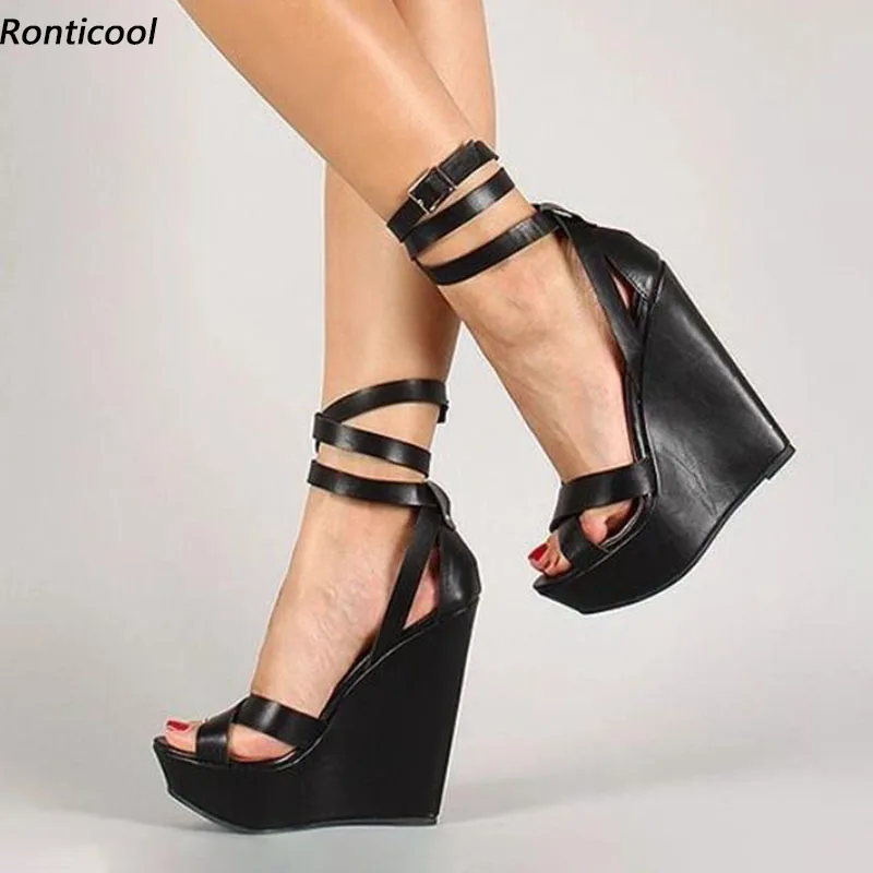 Ronticool женские летние сандалии ручной работы с ремешком на щиколотке, удобные черные банкетные туфли на танкетке с круглым носком, женские американские большие размеры 5-20
Ronticool женские летние сандалии ручной работы с ремешком на щиколотке, удобные черные банкетные туфли на танкетке с круглым носком, женские американские большие размеры 5-20