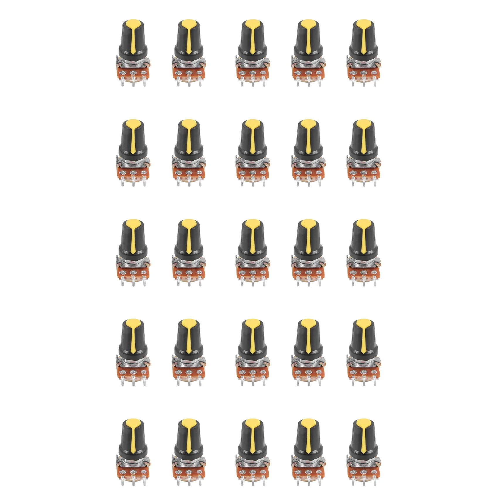 2025 Trend, 25 шт., 100 кОм, 3 клеммы, линейный конус, поворотный аудио потенциометр типа B
2025 Trend, 25 шт., 100 кОм, 3 клеммы, линейный конус, поворотный аудио потенциометр типа B