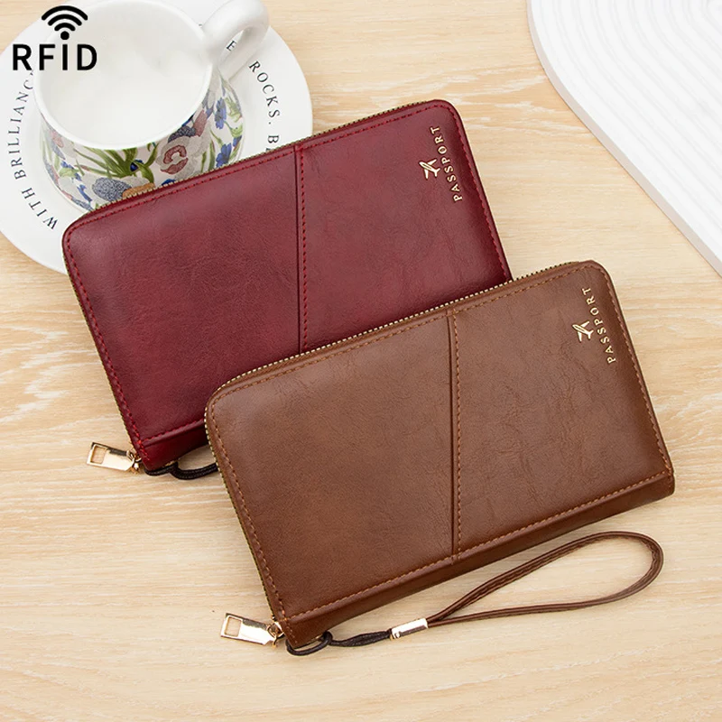 Fashion RFID PU Leather Passport Cover Holder - Multifunctional Travel Wallet with Front Pocket & Card Clip
Fashion RFID PU Leather Passport Cover Holder - Multifunctional Travel Wallet with Front Pocket & Card Clip