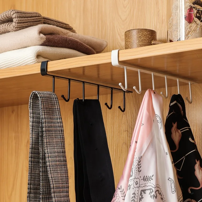 Iron 6 Hooks Storage Shelf Wardrobe Cabinet Metal Under Shelves Mug Cup Hanger Bathroom Kitchen Organizer Hanging Rack Holder
Iron 6 Hooks Storage Shelf Wardrobe Cabinet Metal Under Shelves Mug Cup Hanger Bathroom Kitchen Organizer Hanging Rack Holder