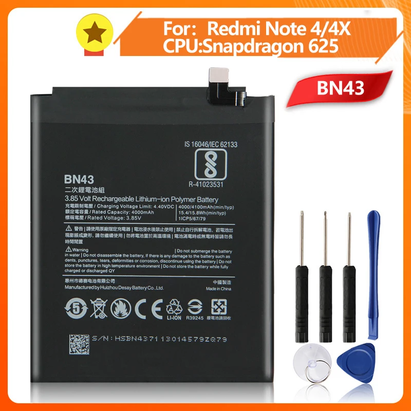 Production in 2024 Replacement Battery BN43 For Xiaomi Redmi Note4X Hongmi Note 4X Standard Version Redrice Phone Battery
Production in 2024 Replacement Battery BN43 For Xiaomi Redmi Note4X Hongmi Note 4X Standard Version Redrice Phone Battery