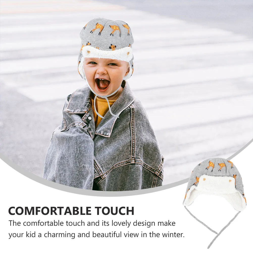 Children Cotton Kid Winter Skiing Hat Kid Winter Hat Grey Animal Pattern Cozy Child Accessories
Children Cotton Kid Winter Skiing Hat Kid Winter Hat Grey Animal Pattern Cozy Child Accessories