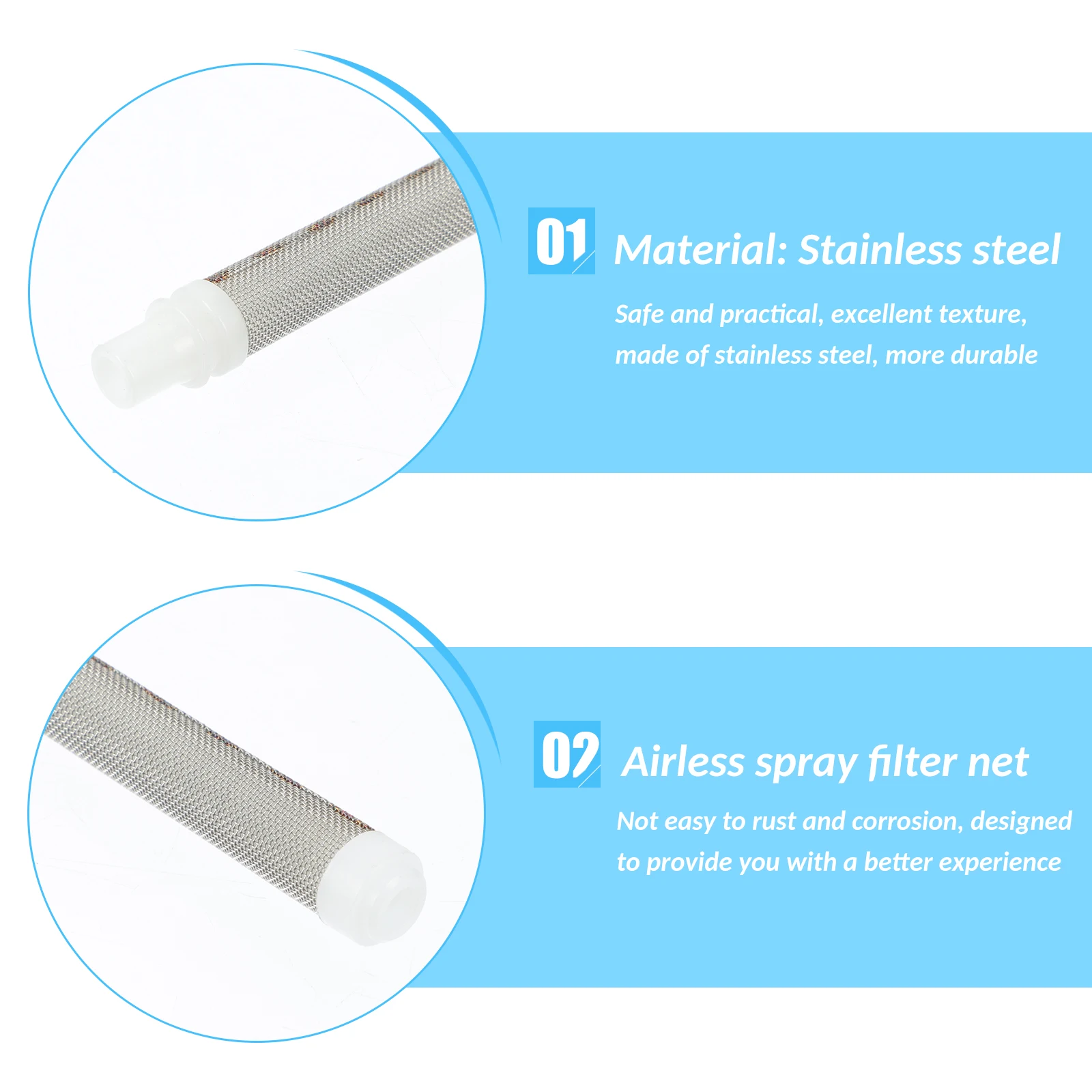 5Pcs Airless Sprayer Filters Stainless Steel Mesh Durable Replacement Parts Long Service Life Wear Corrosion Resistant
5Pcs Airless Sprayer Filters Stainless Steel Mesh Durable Replacement Parts Long Service Life Wear Corrosion Resistant