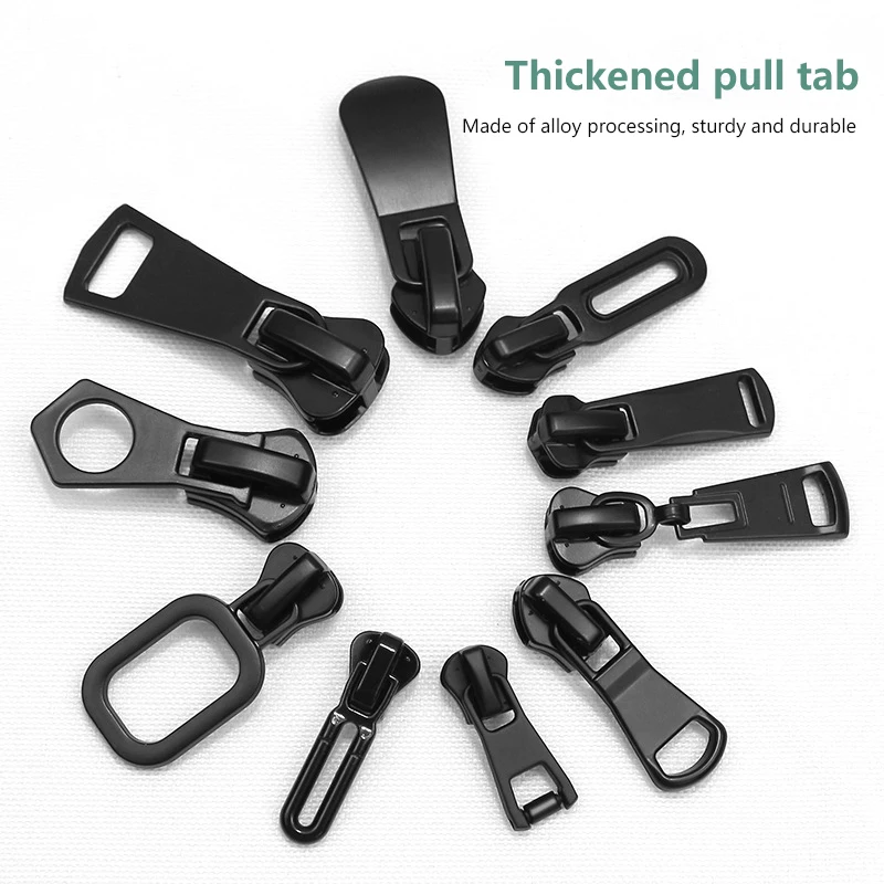 10Pcs Zipper Repair Universal Black Metal Fix Zipper Sliding Teeth Zipper Head Clothing Zipper Tailor Tool-B2
10Pcs Zipper Repair Universal Black Metal Fix Zipper Sliding Teeth Zipper Head Clothing Zipper Tailor Tool-B2