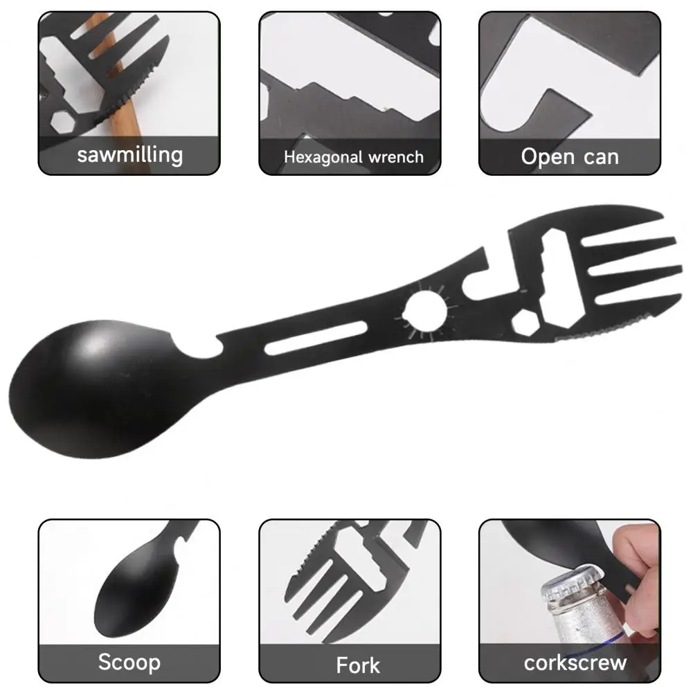 Multifunctional Cutlery Outdoor Fork Spoon Tableware Widely Used Utility Spoon Bottle Opener Camping Survival Tool
Multifunctional Cutlery Outdoor Fork Spoon Tableware Widely Used Utility Spoon Bottle Opener Camping Survival Tool